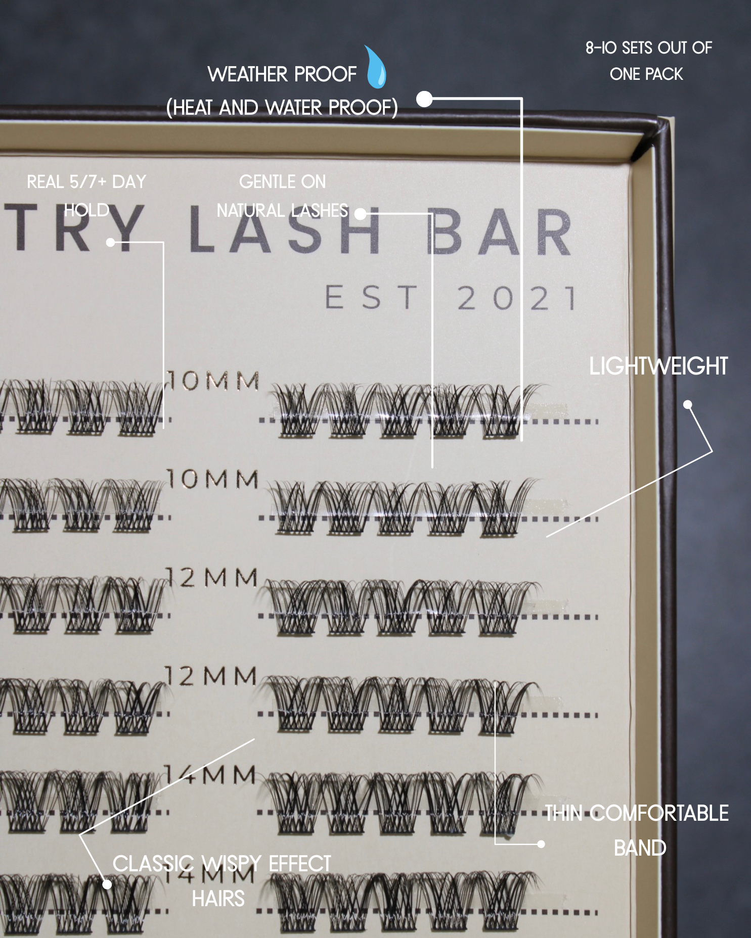 80pcs SL03 Premium Wispy Natural Cluster Lashes