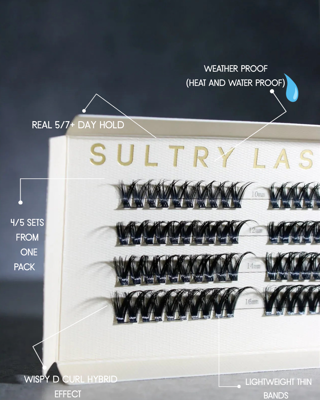 Sultry Lash Bar 4 Style Kit | SL01, SL02, SL03 & SL04 DIY Cluster Lash Extensions