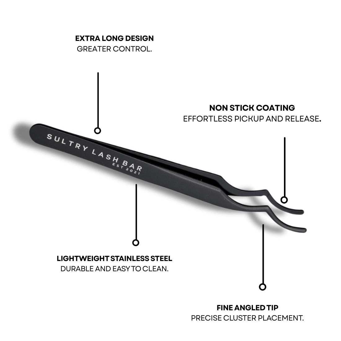 Non Stick material cluster lash tweezers