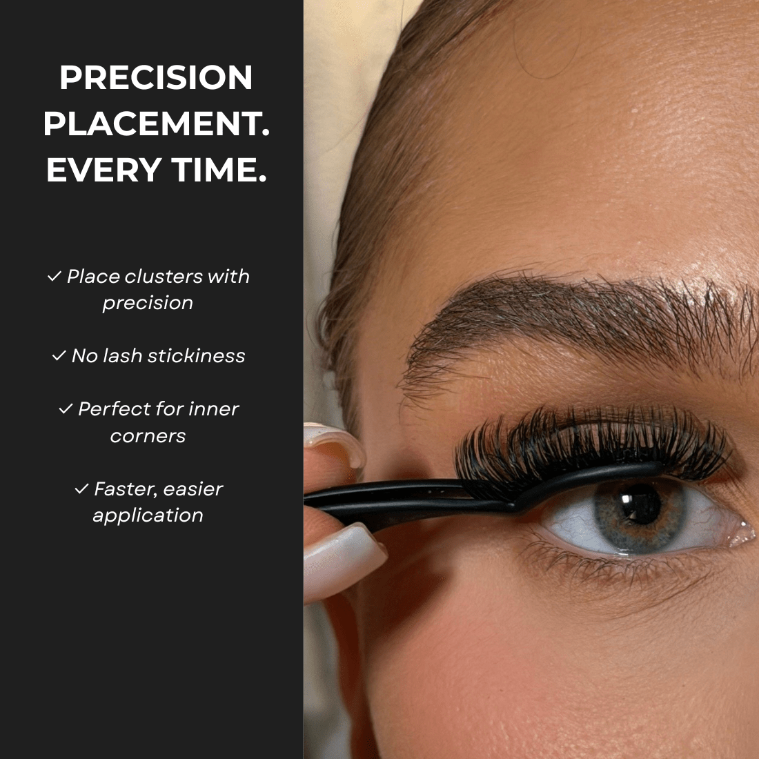 Non Stick material cluster lash tweezers