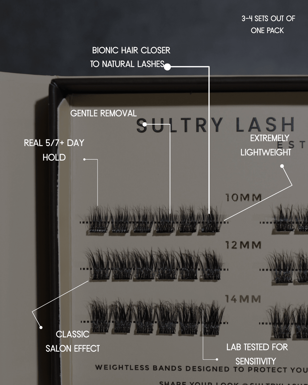 SL28 Premium Pre Glued Cluster Lashes | Natural Wispy Lashes