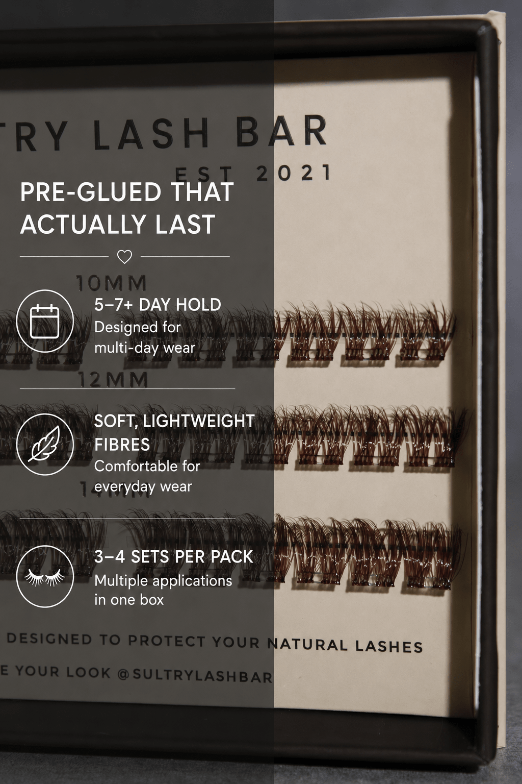 Pre Glued premium D curl Clusters (SL27)