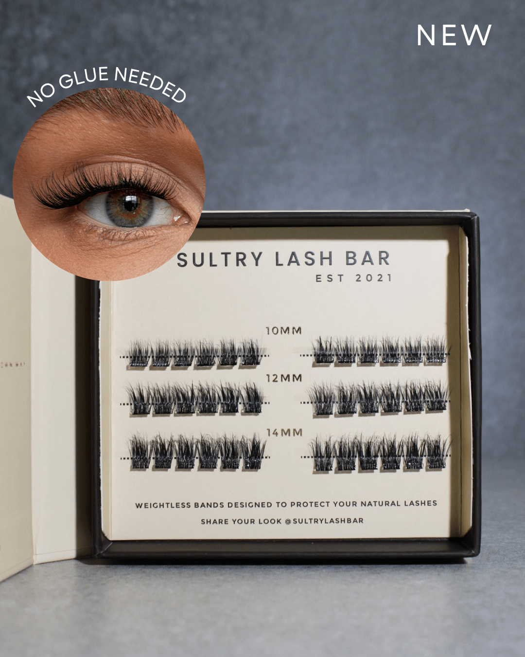 Pre Glued premium natural cluster lashes (SL28)