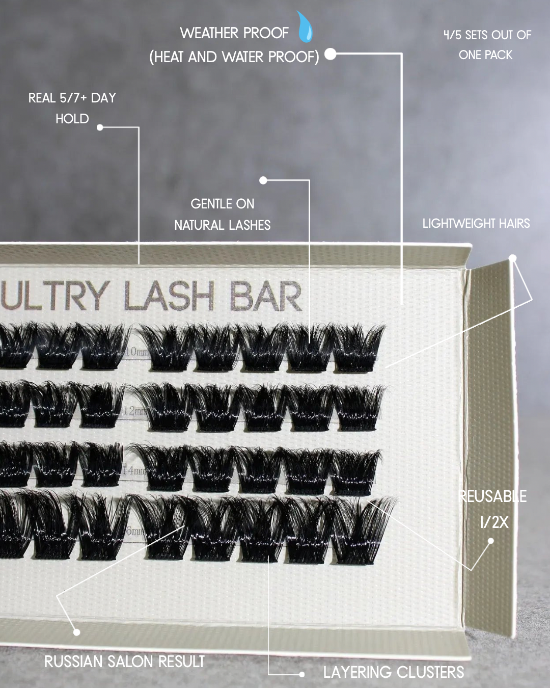 SL17 CC Curl Hybrid Lash Extensions – Soft Salon Volume at Home