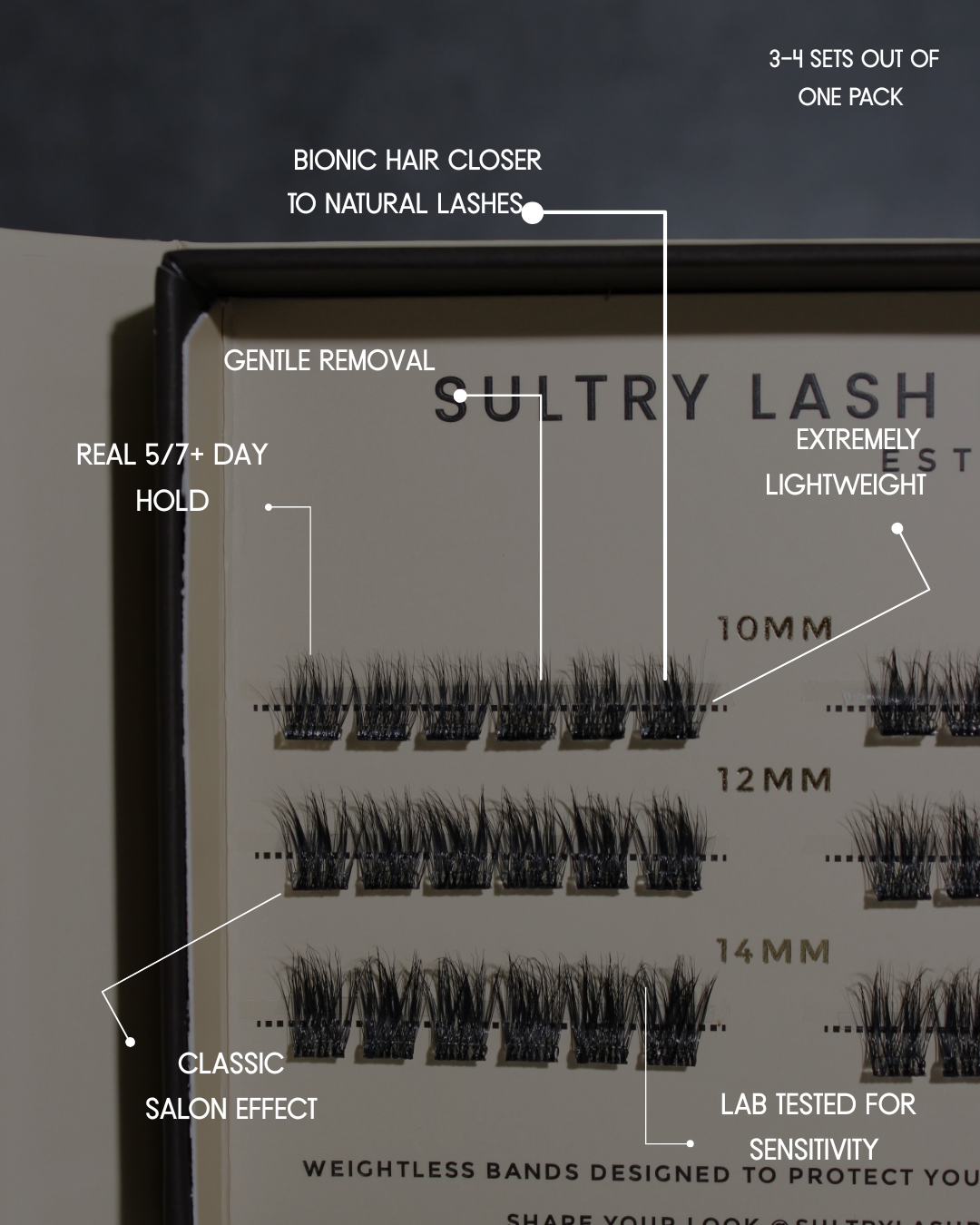 SL28 Premium Pre Glued Cluster Lashes | Natural Wispy Lashes