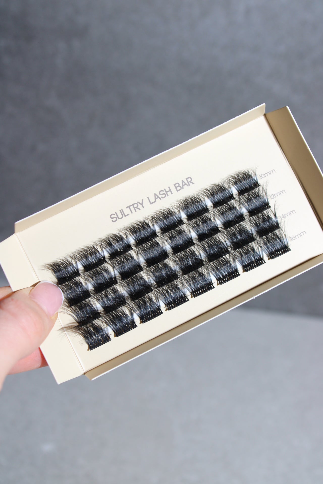 at home eyelashes in 4 different lengths, single clusters individual eyelashes 