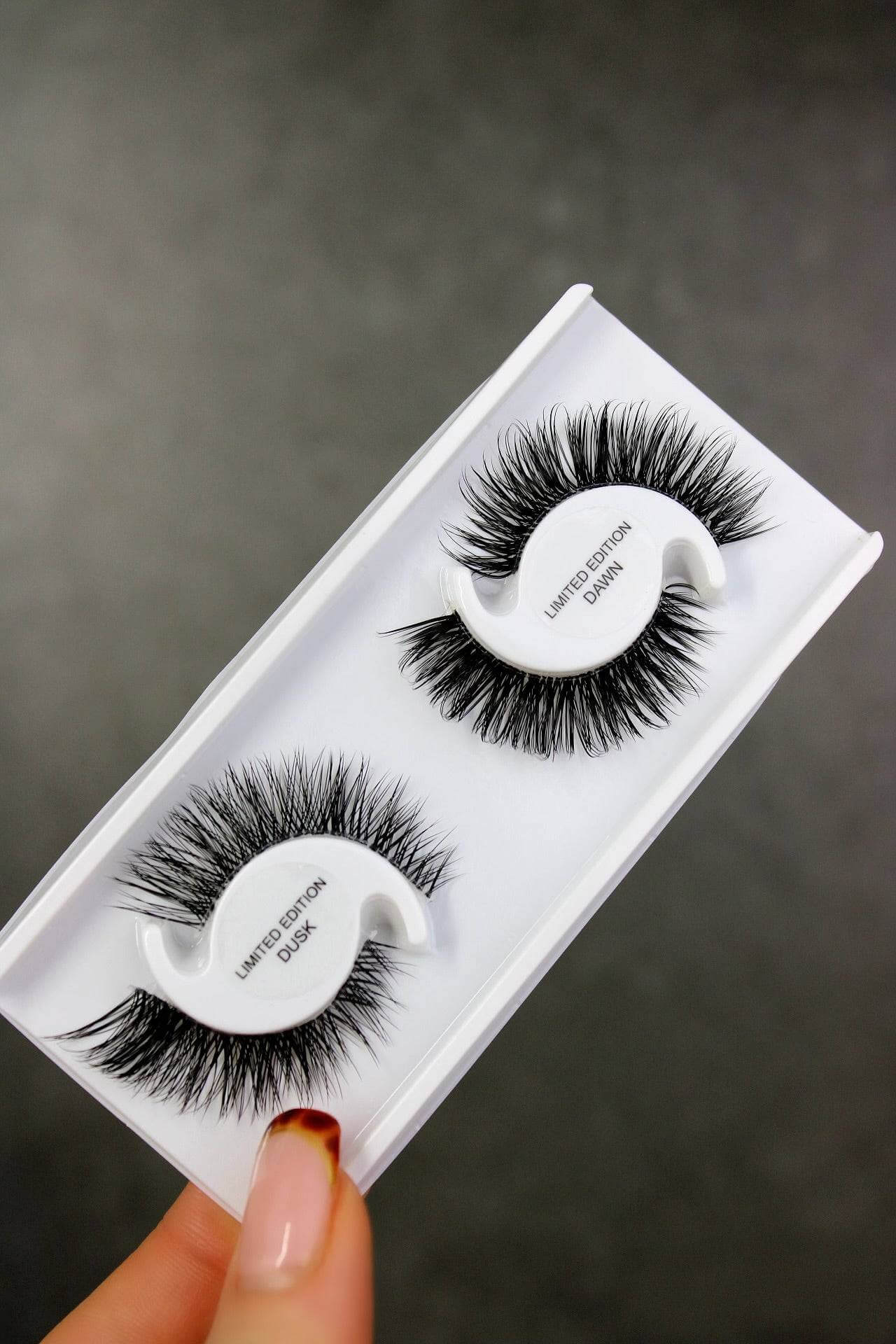 Dusk / Dawn limited edition winged lash extension strip featuring natural look eyelash extensions.