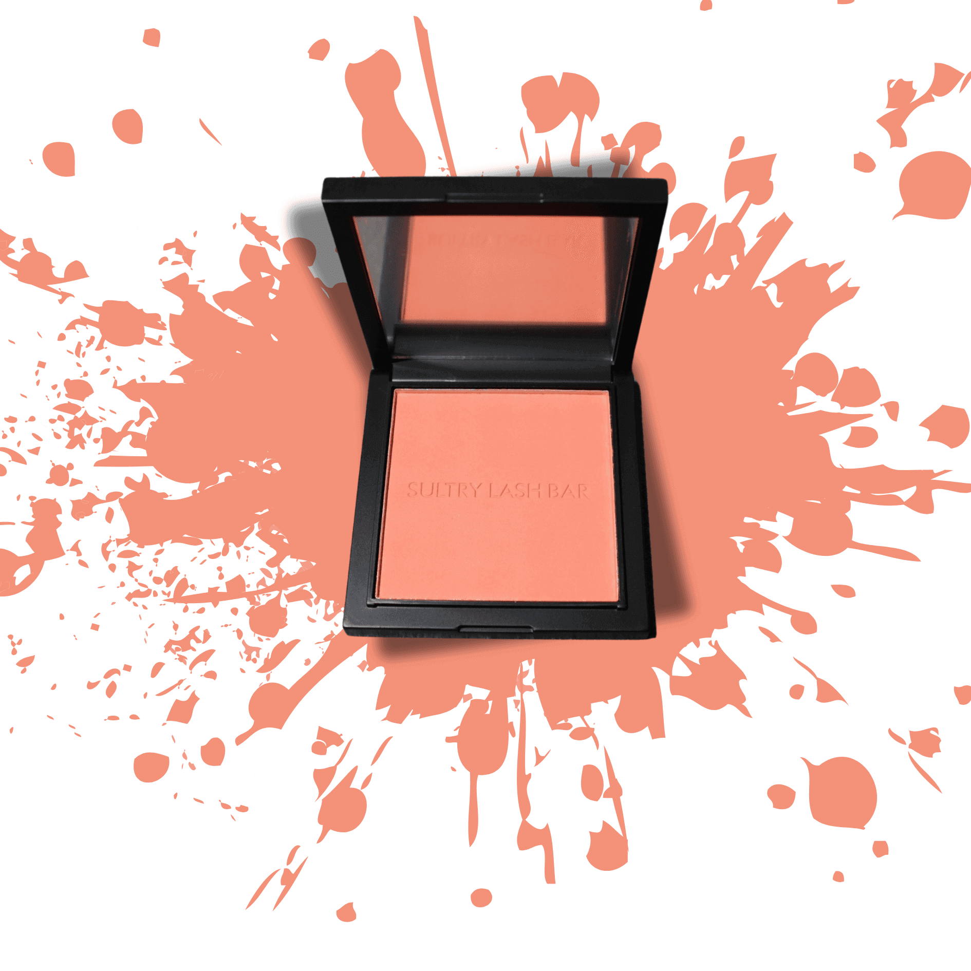 High-pigment powder blush in sleek compact, ideal for long-lasting, natural makeup looks. Perfect for all skin tones.