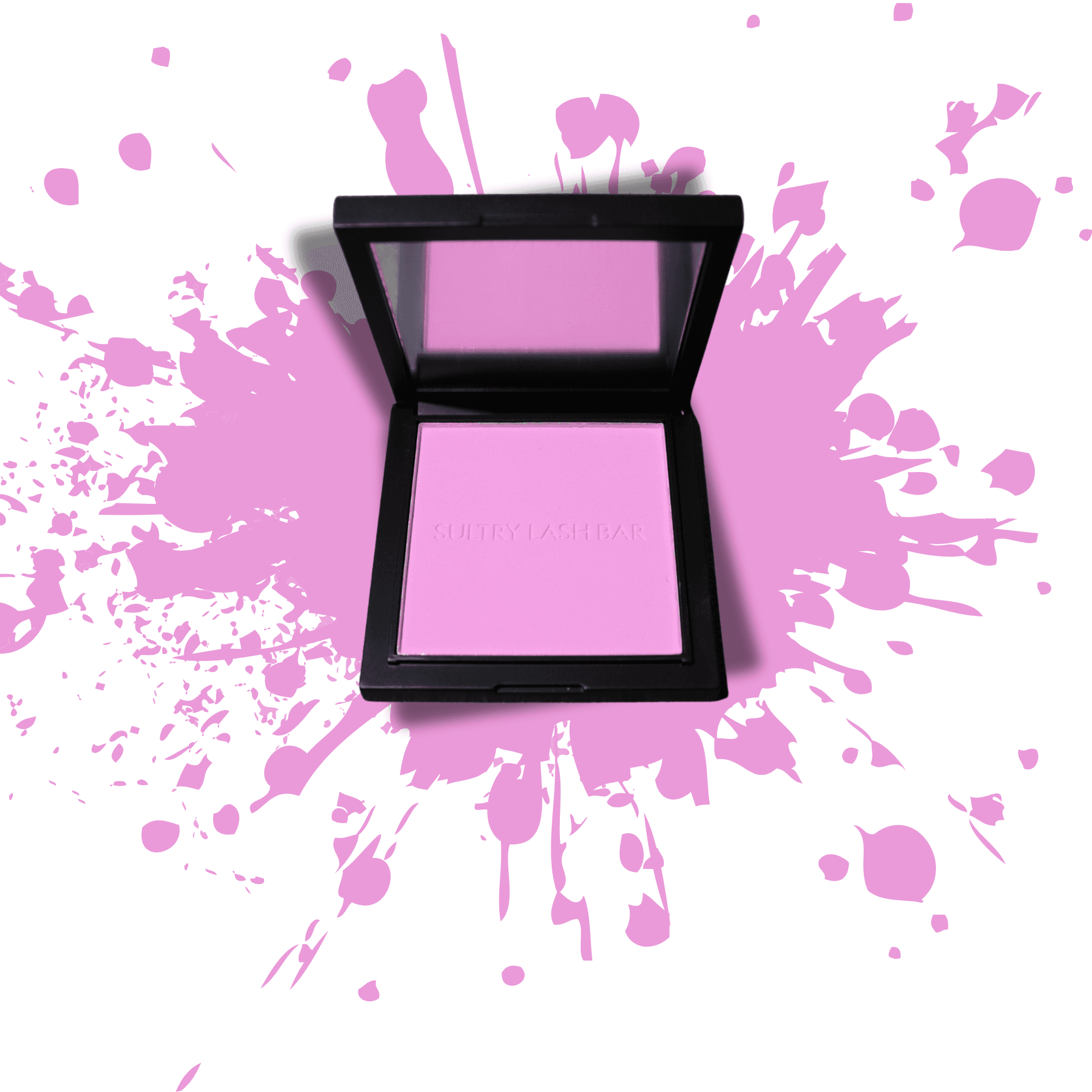 Light lavender blush with splash background, perfect for cool undertones and a soft, buildable makeup finish.