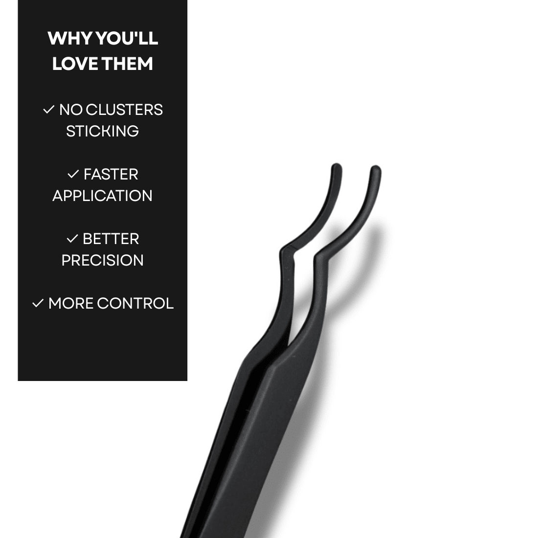 Non Stick material cluster lash tweezers