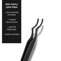 Non Stick material cluster lash tweezers