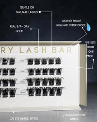 SL02 Cat eye hybrid premium cluster lashes