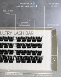SL17cc Russian effect cluster lashes