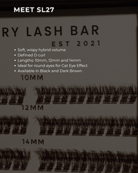 SL27 Self adhesive Premium D curl Clusters